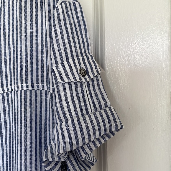 Cartonnier Striped Linen Conductor Boiler Jumpsuit 🚂 - Picture 5 of 6